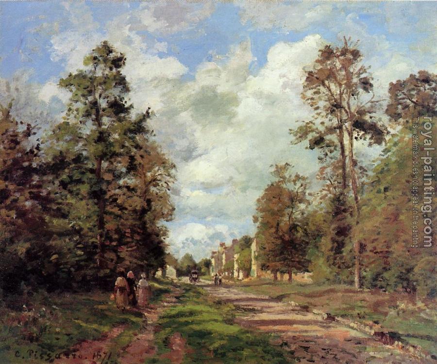 Camille Pissarro : The Road to Louveciennes at the Outskirts of the Forest